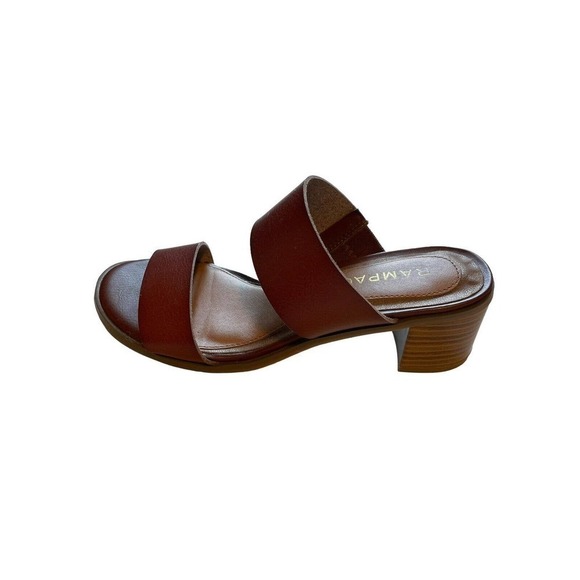 Rampage Ram Hatty Block heel slip on Brown Sandals size 6 M - Picture 1 of 10